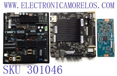 KIT DE TARJETAS PARA TV ELEMENT / MAIN 890-M00-01E11 / CV938H-B / E17062-SY / 705-500-L7FDM / FUENTE 890-PM3-5055 / MP5055-158V660 / 5055L030059171406001 / T-CON 5550T32C01 / T500QVN03.0 CTRL BD / 50T32-C04 / PANEL T500-0UK-DLED / MODELO EL4KAMZ5017